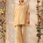 Beige Collar Co-ord Set