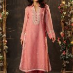 Pink Collar Kurta Set