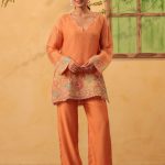 Orange Heavy Applique Co-ord Set