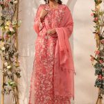 Pink Heavy Jaal Kurta Set