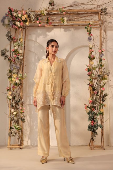 Beige Jacket Co-ord Set