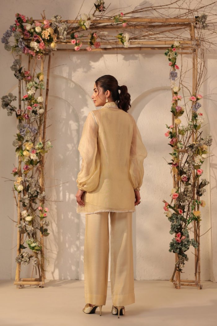 Beige Jacket Co-ord Set