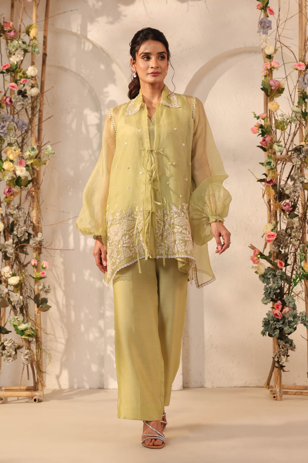 BWS00013-VAJCSGR_01 Green Jacket Co-ord Set - Image 1