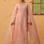 Light Pink Jaal Straight Kurta Set