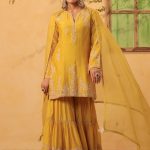 Yellow Heavy Sharara Set