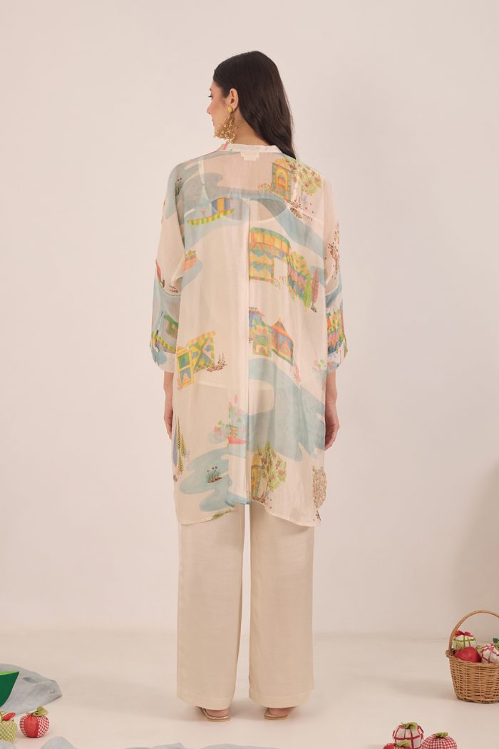 Ivory Nature Motifs Co-ord Set