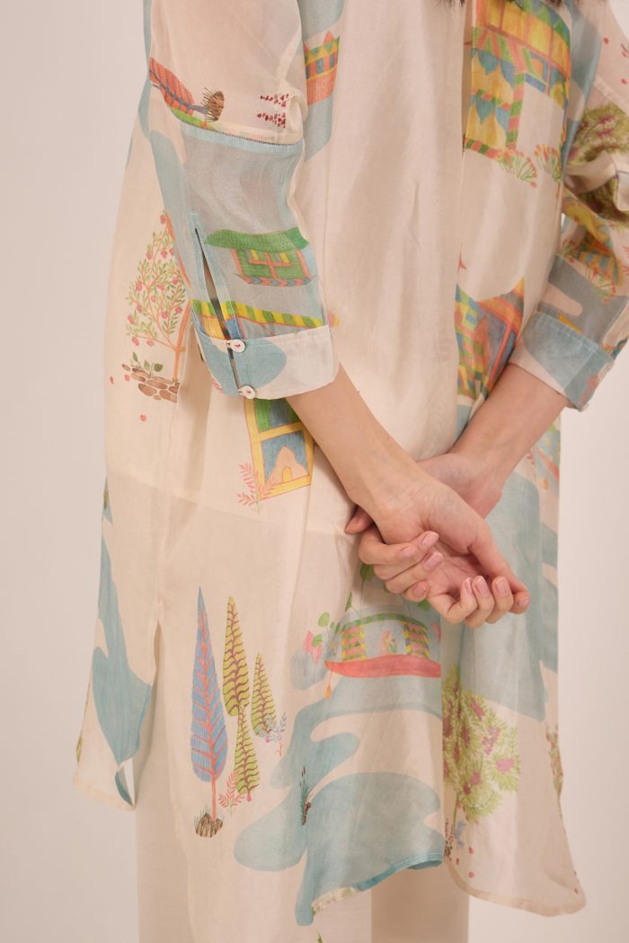 Ivory Nature Motifs Co-ord Set