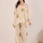 Cream Flowy Co-ord Set