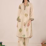 Cream Nature Print Co-ord Set