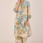 Cream Dreamy Scenic Print Co-ord Set