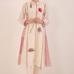 Ivory Vertical Panelling Tunic Set