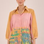 Orange with vibrant scenic Printed Shirt
