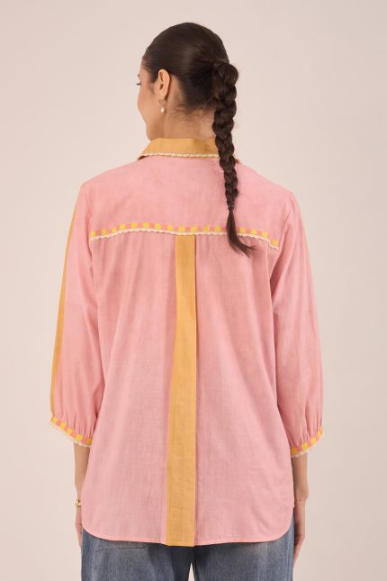 Orange with vibrant scenic Printed Shirt