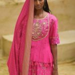 Fuchia Banarsi Skirt set