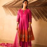 Rani Pink Embroidered Kurta Set