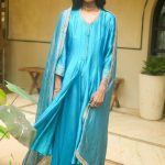 Turquoish Embroidered Kurta Set