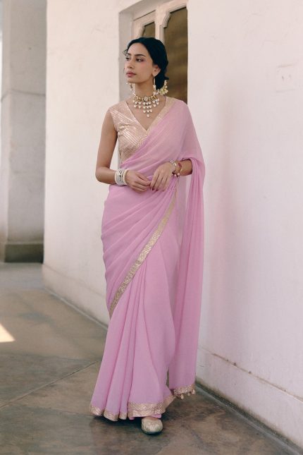 Blush Gota Saree