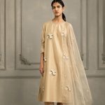 Beige Embroidered Suit Set