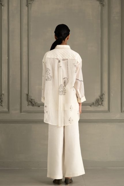 Ivory Embroidered Co-ord set