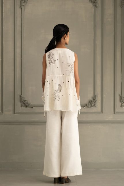 Ivory Embroidered Co-ord set