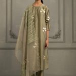 Sage Green Embroidered Suit Set