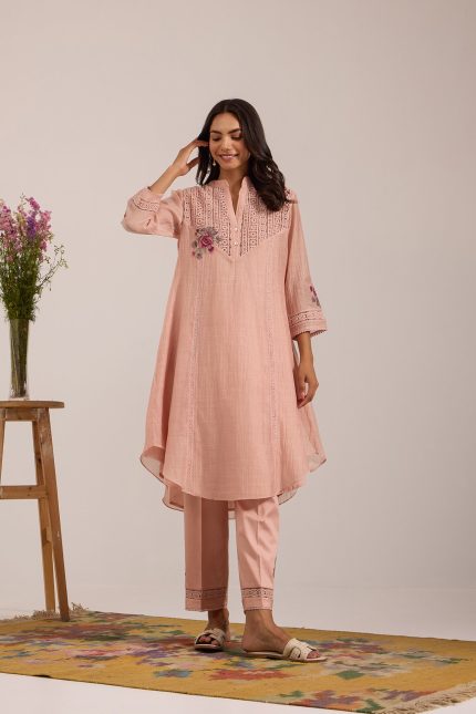Pink Flora Tunic Set
