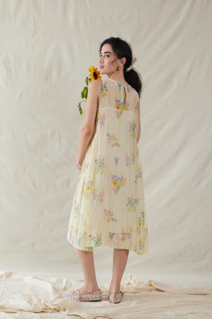 HAND WOVEN COTTON SILK DRESS