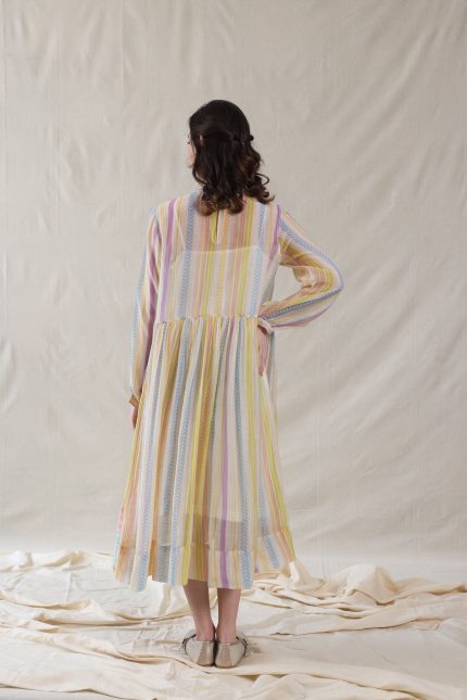 HAND WOVEN COTTON SILK DRESS