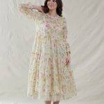 HAND WOVEN COTTON SILK DRESS