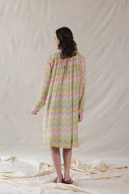 HAND WOVEN COTTON SILK DRESS