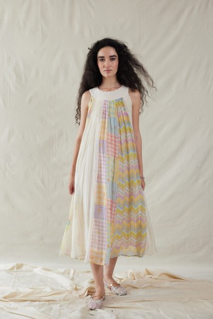 HAND WOVEN COTTON SILK DRESS