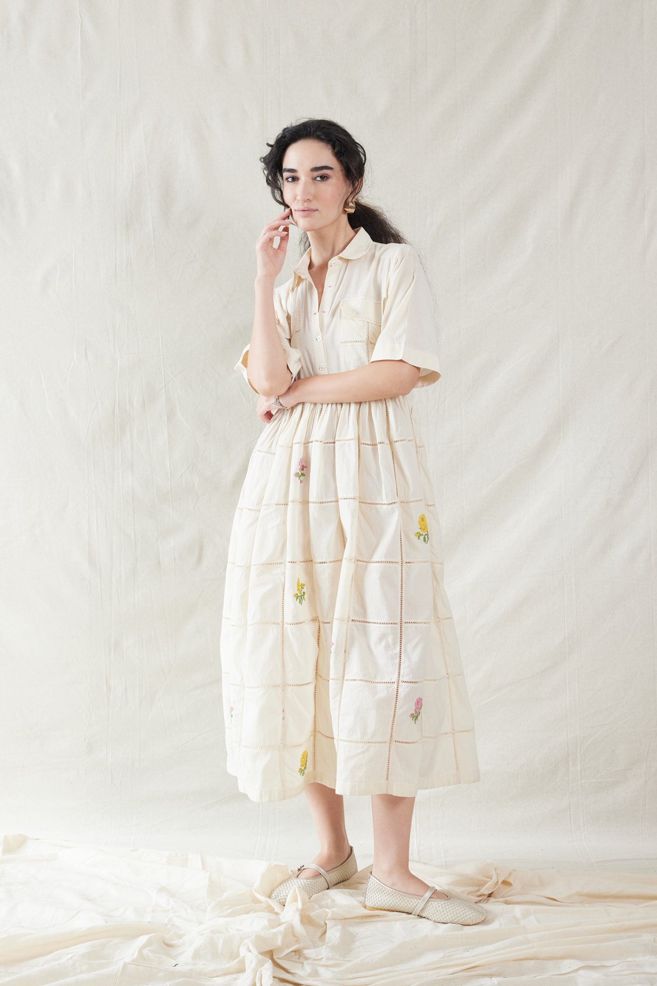 HAND WOVEN COTTON SILK DRESS 1 HAND WOVEN COTTON SILK DRESS