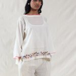 HAND WOVEN COTTON SILK TOP