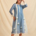 HAND WOVEN COTTON SILK DRESS