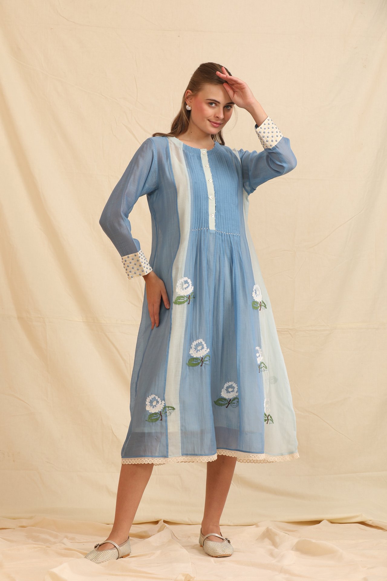 HAND WOVEN COTTON SILK DRESS 1 HAND WOVEN COTTON SILK DRESS