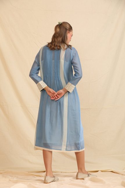 HAND WOVEN COTTON SILK DRESS