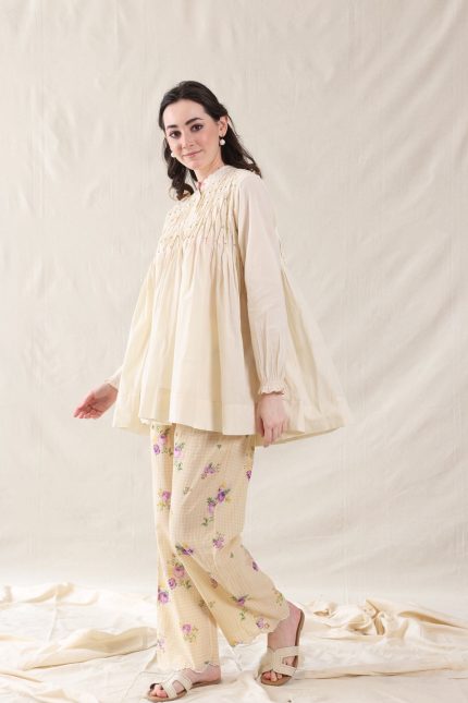 HAND WOVEN COTTON SILK TOP