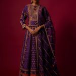 Purple Vegan Silk Lehenga Set