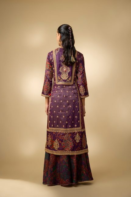PURPLE KURTA SET