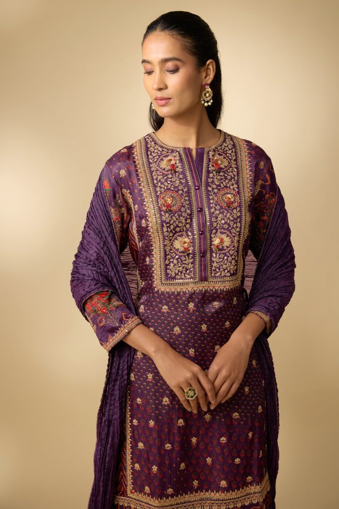 PURPLE KURTA SET