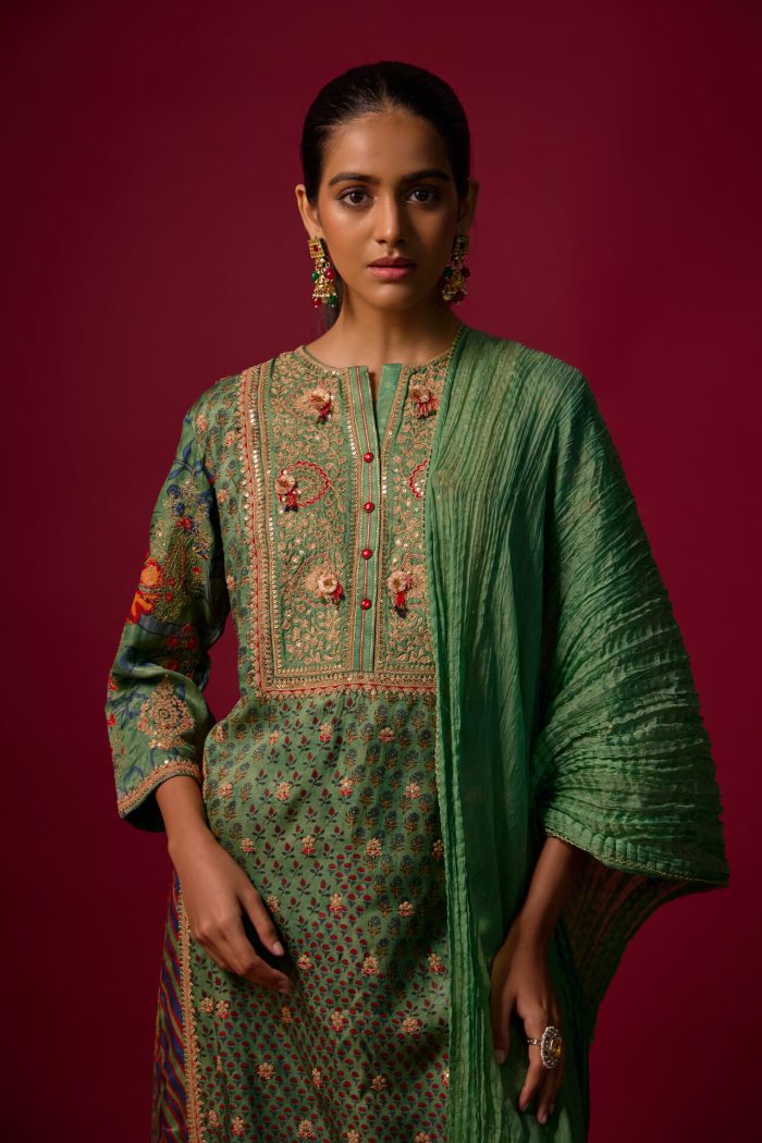 Rama Green Kurta Set - Image 3
