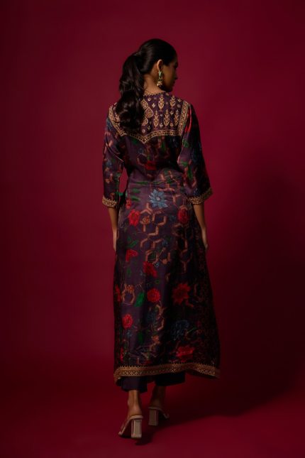 PURPLE LOOSE FIT KURTA SET