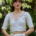 English Morning Ivory Embroidered Blouse