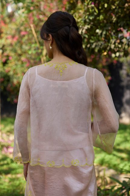First Light Pink Embroidered Blouse