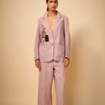 Pink Travel Motif Blazer