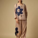 Khaki Linen Flora Co-ord Set