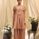 Rose Pink Cape Jacket Set