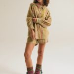 OLIVE GREEN PETUNIA SHIRT ECRU