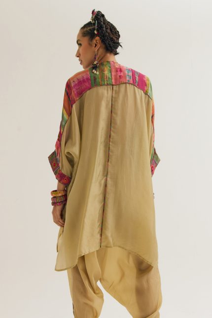 ZINNIA KAFTAN SHIRT WITH
 DHOTI PANTS