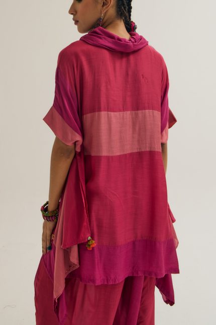 FUSCIA PLUMERIA
 COLOURBLOCK CO-ORD SET